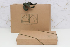 Kit caixa A3 simples kraft com sacola