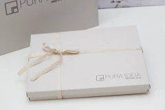 caixa A4 para projeto com sacola off white