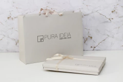 caixa A4 para projeto com sacola off white