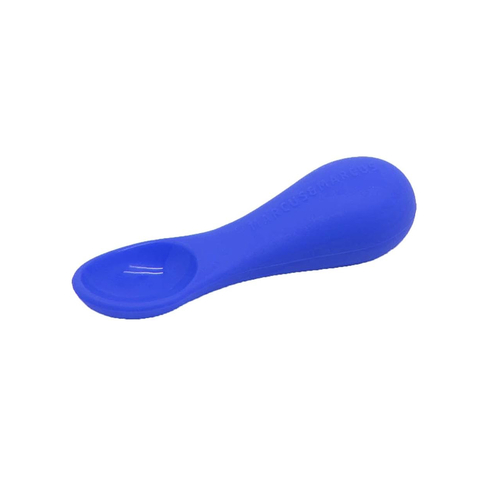COLHER EM SILICONE PARA TREINAMENTO HIPOPOTAMO MARCUS & MARCUS AZUL
