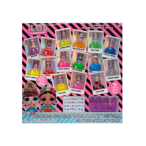 Kit Lol Esmalte Infantil Com 15 Unid A Base Agua Importado