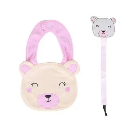 Babador Divertido com Prendedor Ursa - Pimpolho