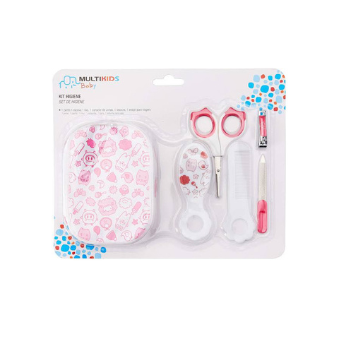 KIT HIGIENE 6 PEÇAS ROSA - MULTIKIDS BABY