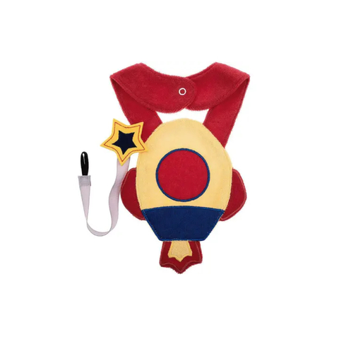 Babador Divertido com Prendedor de Chupeta - Foguete - Pimpolho