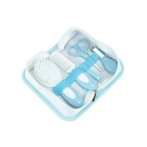 KIT HIGIENE 5 PEÇAS C/NECESSAIRE AZUL PIMPOLHO