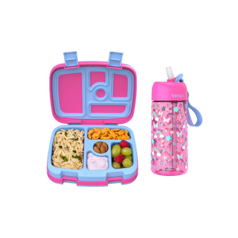 KIT LANCHEIRA E GARRAFA INFANTIL ORIGINAL BENTGO KIDS