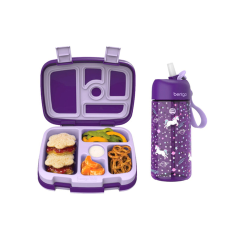 KIT LANCHEIRA E GARRAFA INFANTIL ORIGINAL BENTGO KIDS