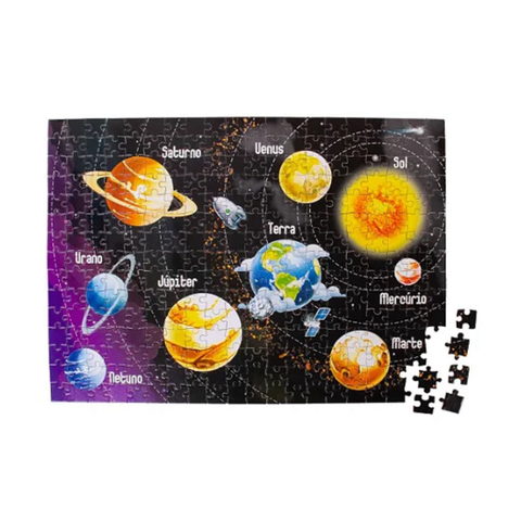 Jogo Quebra Cabeça Infantil Sistema Solar 300 Pçs Ggb