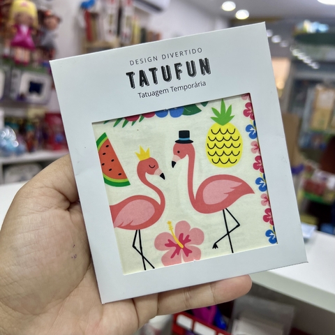 TATUAGEM COLORIDA - FLAMINGOS