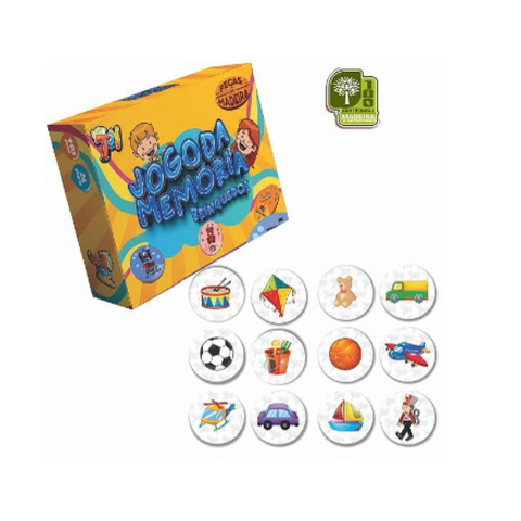 Jogo da Memória Brinquedos 24 Peças MDF - Paper Toy