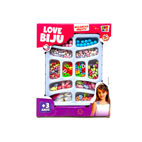 KIT BIJUTERIA LOVE BIJU MIÇANGAS PRETTY LARANJA