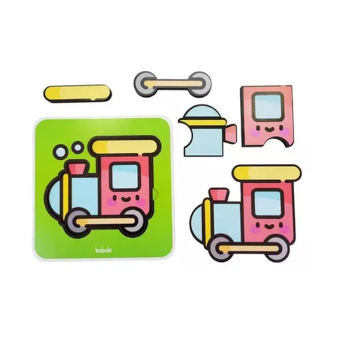 Brinquedo Interativo Quebra-Cabeça 4 Partes Trem - Babebi - comprar online