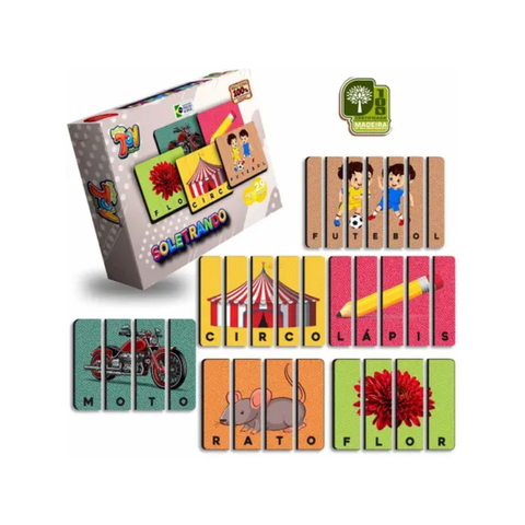 QUEBRA-CABECA Madeira Soletrando 29 Pecas