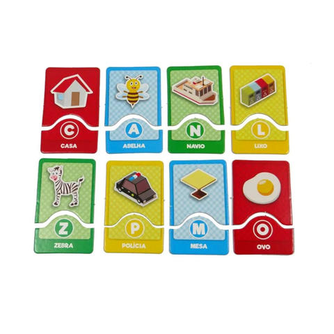 Jogo Educativo Pedagogico Aprendendo o Alfabeto 26Pçs Coluna