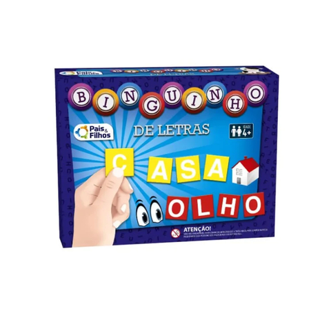 Jogo Didático Binguinho de Letras - Pais e Filhos