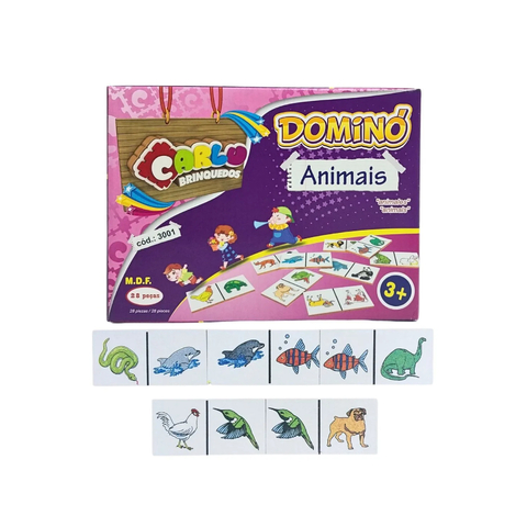 Dominó Educativo Animais - Carlu