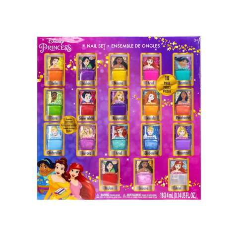 Kit Princesas Esmalte Infantil Com 18 Unid A Base Agua Importado