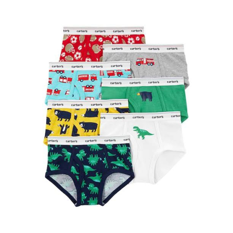 Kit Cueca Infantil 7 Peças Mix Carter's - Multicor