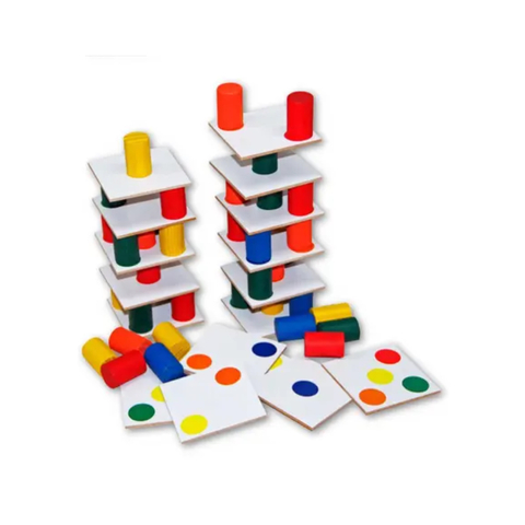 Brinquedo Pedagogico Madeira Torre Inteligente 18PLACAS
