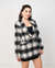 Blazer Casaco Lã Preto Branco - loja online