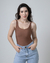 Body Alça Fina Marrom - comprar online