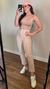 Imagem do Cropped Regata Nadador Liso Bege Nude