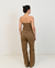 Calça Wide Leg Sarja Marrom Caqui - loja online
