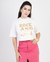 Camiseta Tshirt Cropped Rock And Roll Dourado Branco Off White - Nardim - Authentic Fashion