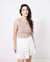 Cropped Regata Nadador Liso Bege Nude - comprar online