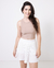 Cropped Regata Nadador Liso Bege Nude