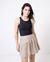 Cropped Regata Nadador Liso Preto