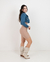 Jaqueta Jeans Cropped Azul na internet