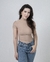 Body Manga Curta Gola Alta Nude - comprar online