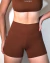Shorts Curto Feminino Fitness Básico - Marrom na internet