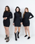 Vestido Tubinho Curto Preto - Manga Longa - Nardim - Authentic Fashion