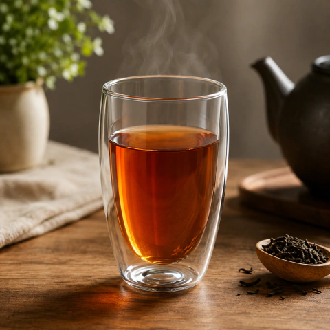 Taza De Vidrio 350Ml Doble Fondo (4923015)