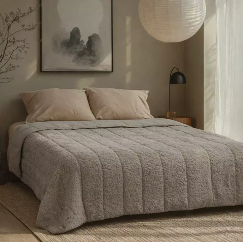 Edredon Farm Corderito Gris Claro 260*280