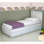 Cama Laurina 1 Plaza Blanca - Celeste 90*190