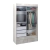 Vestidor 2 Puertas 1 Puerta Con Espejo 140Cm Wengue - comprar online