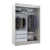 Vestidor 2 Puertas 1 Puerta Con Espejo 140Cm Wengue - comprar online