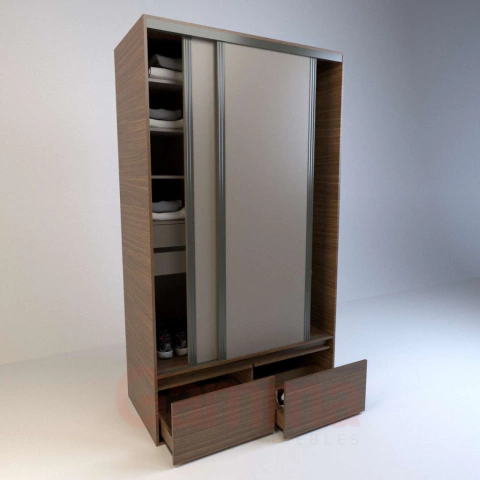 Placard Corredizo 2 Puertas, C/Caj. Y Zap. 212Cm (6084)