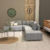 Living Esquinero Madrid 5 Cuerpos - Tela Rústica - comprar online
