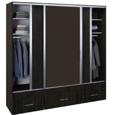 Vestidor 3 Puertas 220Cm Wengue