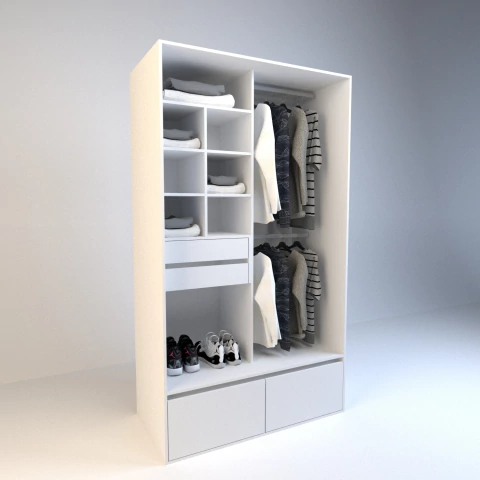 Vestidor Abierto con 2 Cajones y 2 Zapateros (6512) - Everest - comprar online