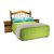 Respaldo Omega Lustrado Con Mesa De Luz - comprar online