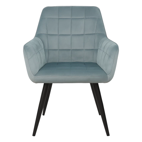 Set x 6 Sillas Terciopelo Caño Gris/Negro (DC-7010) - comprar online