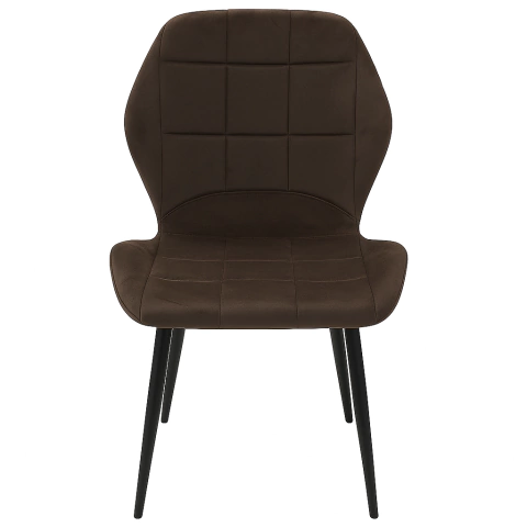 Set x 6 Sillas Terciopelo Caño Marrón/Negro (DC-6300) - comprar online