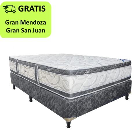 Conjunto Sommier Espuma Melto Platino 140*190*33Cm