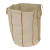 Contenedor de tela rayado en colores caramelo, de 30x45 cm, ideal para organización y decoración. Conseguilo en Gamma Hogar.