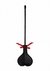 Látigo Fuete Ouch! Crop Heart Black With Red Lace - Small en internet